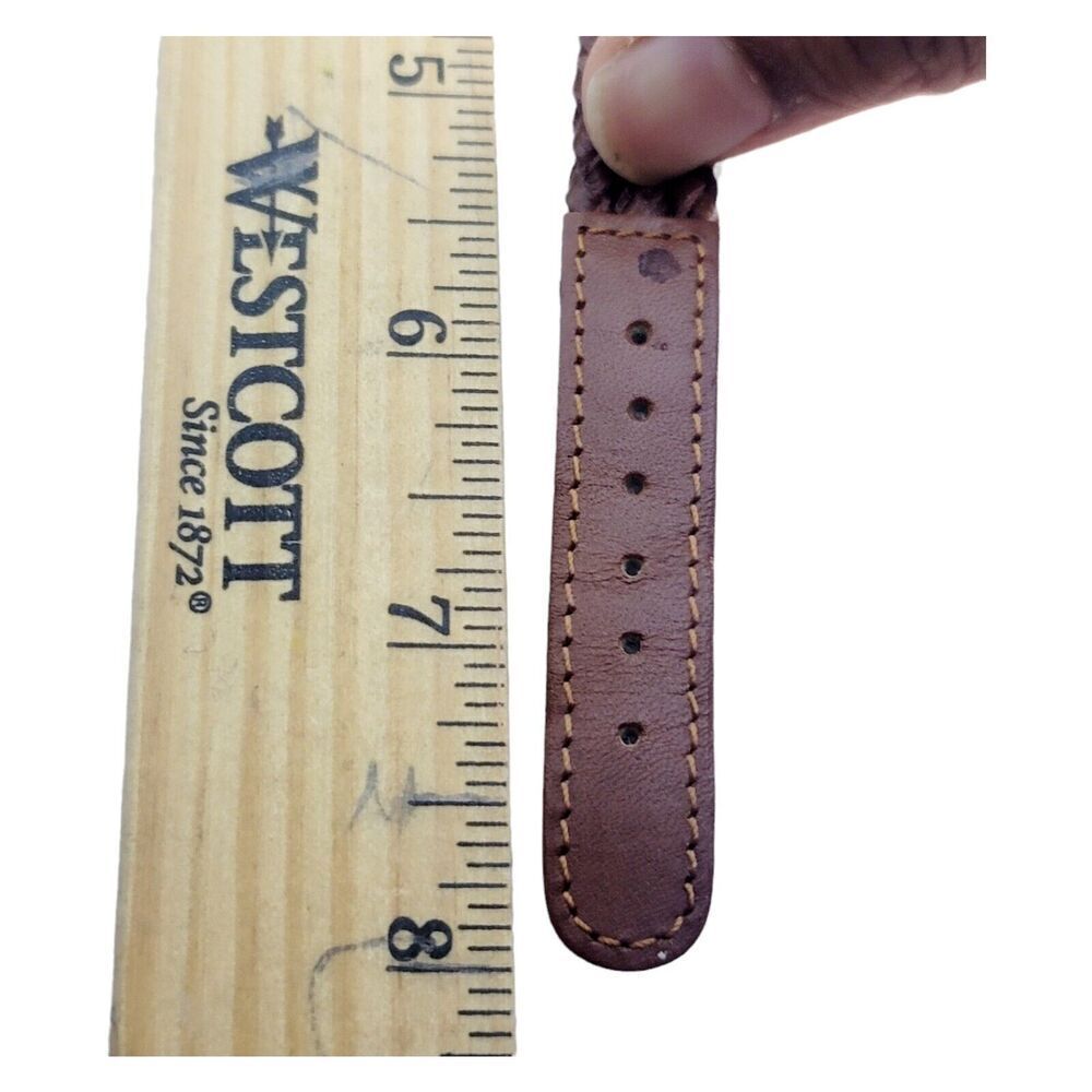 Vintage Ladies WRANGLER Gold Tone Brown Leather Casual Watch New Battery - Picture 5 of 5